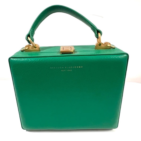 Brandon Blackwood Kendrick Trunk purse Kelly green square...